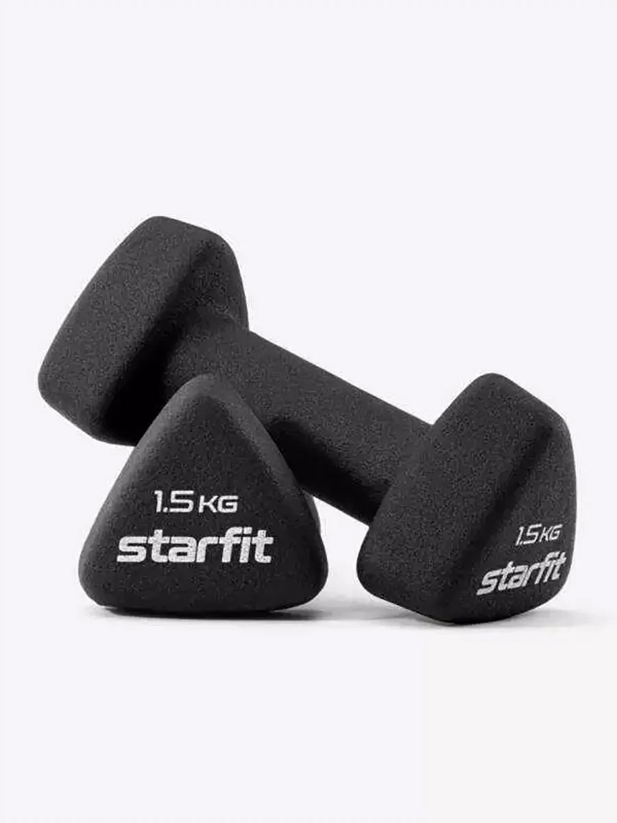 STARFIT Гантели неопреновые, 1,5 кг пара
