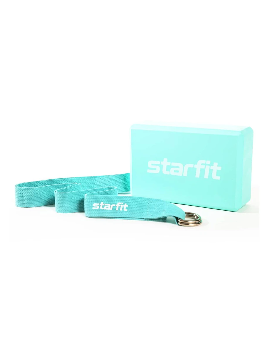STARFIT Блок и ремень для йоги, комплект