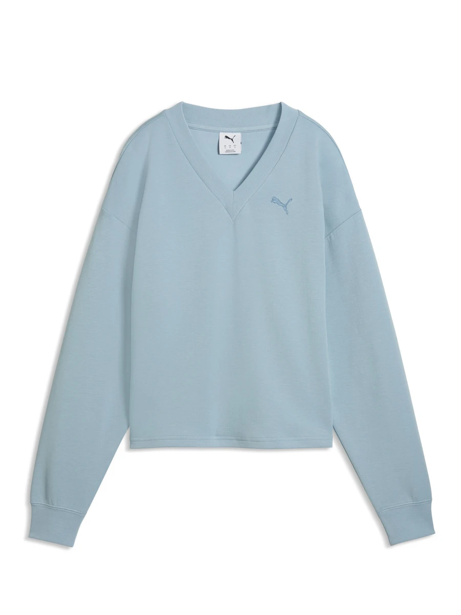 Puma Джемпер женский ESS ELEVATED COMFORT V-NECK CREW DK