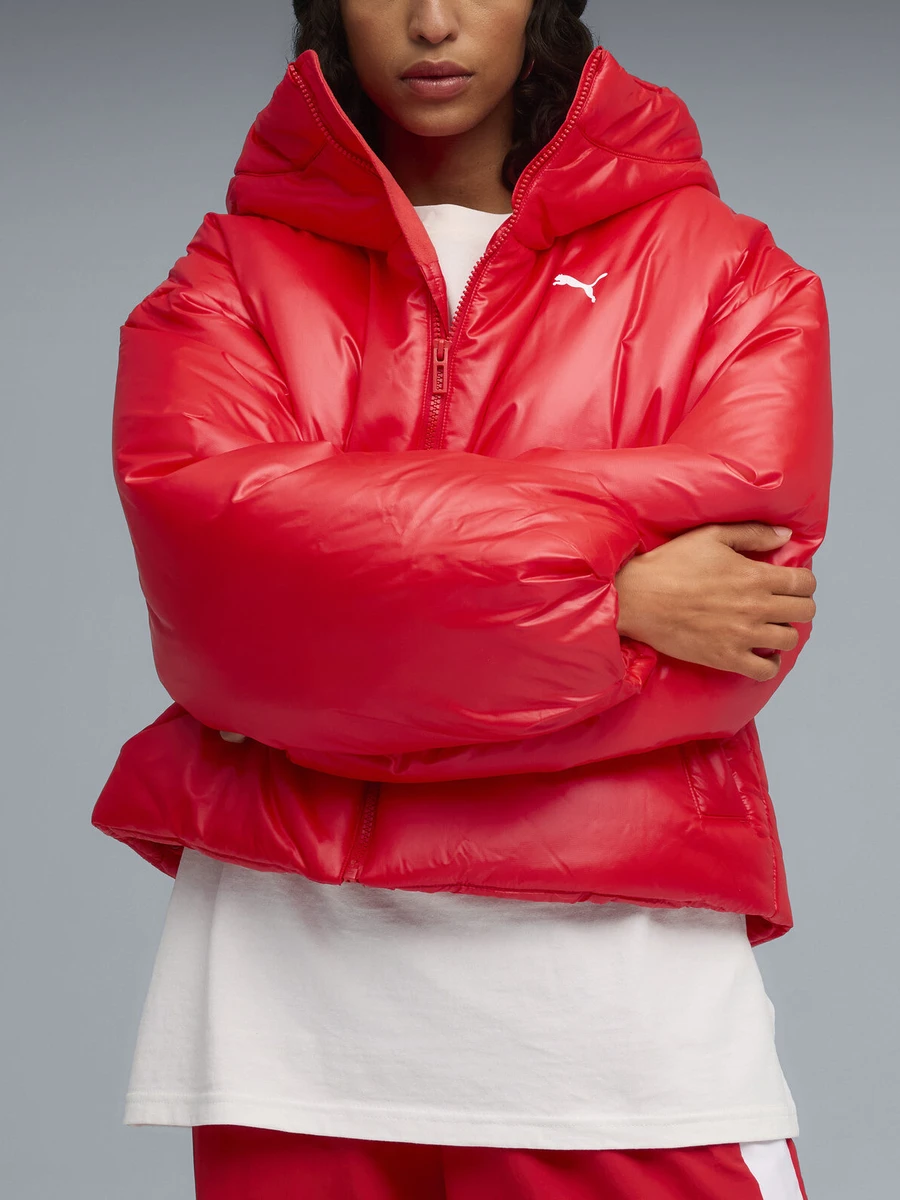 Puma Куртка утеплённая женская WARDROBE ESS SHINY HOODED PADDED JACKET