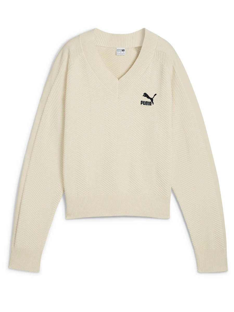 Puma Джемпер женский T7 KNITTED V-NECK CREW