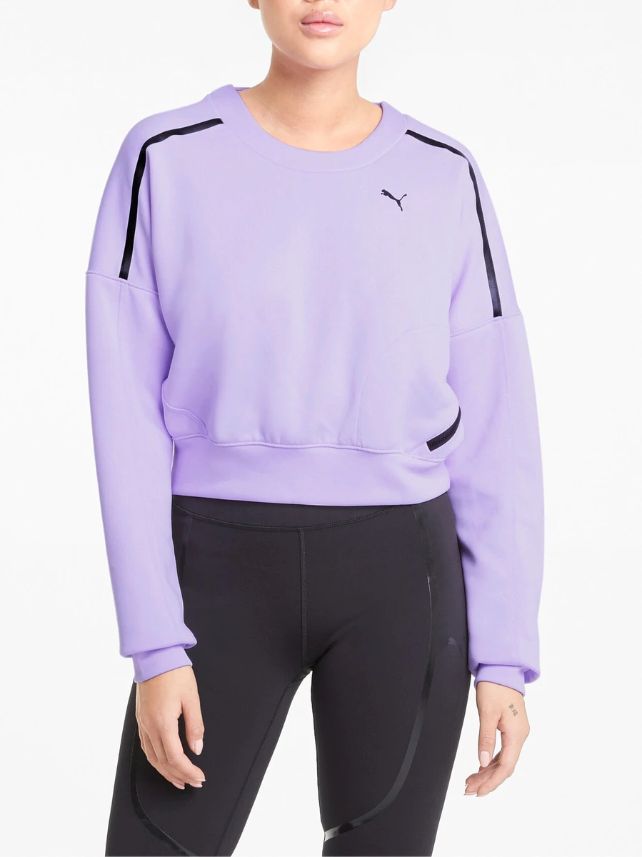 Puma Джемпер женский TRAIN ZIP CREW SWEATSHIRT LIGHT LAVENDER