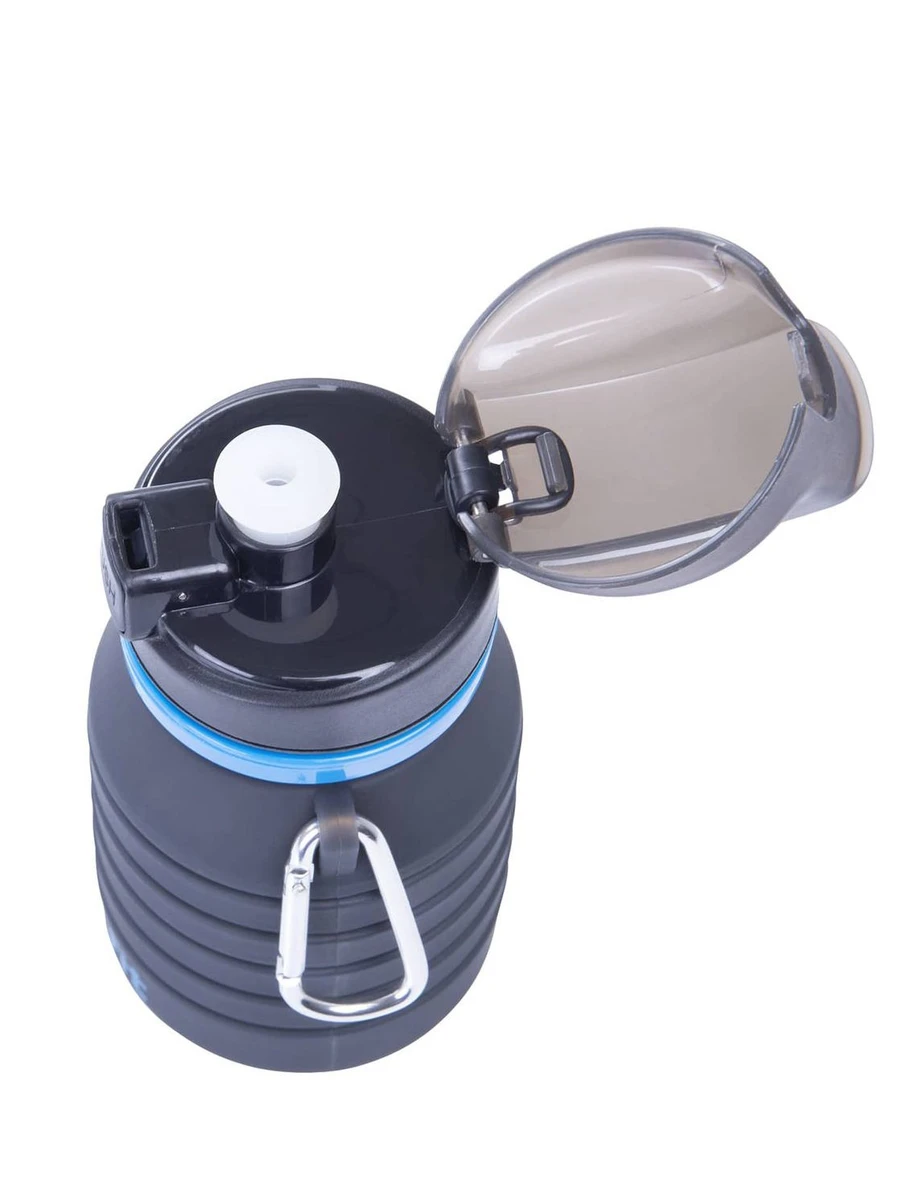 STARFIT Бутылка для воды складная STARFIT FB-100 с карабином, серый