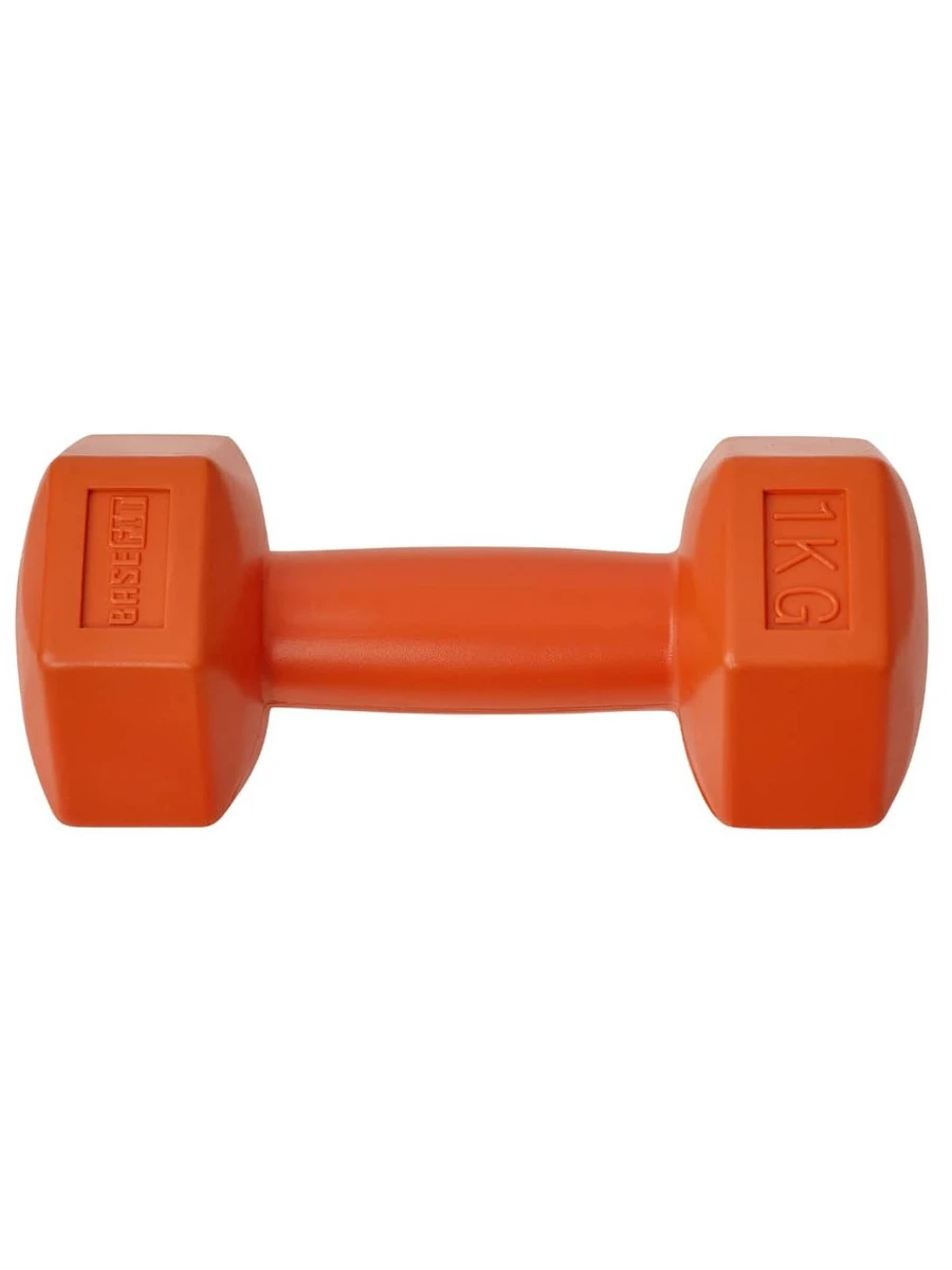 Basefit Гантель гексагональная, 1 кг. (2 шт.)
