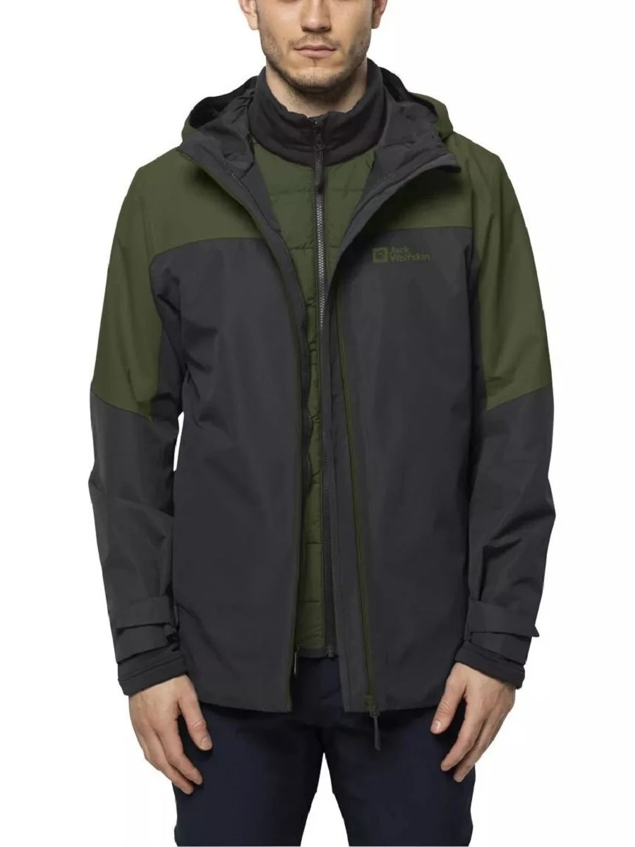 Jack Wolfskin Куртка утеплённая мужская 3 в 1 GLAABACH 3IN1 JKT M