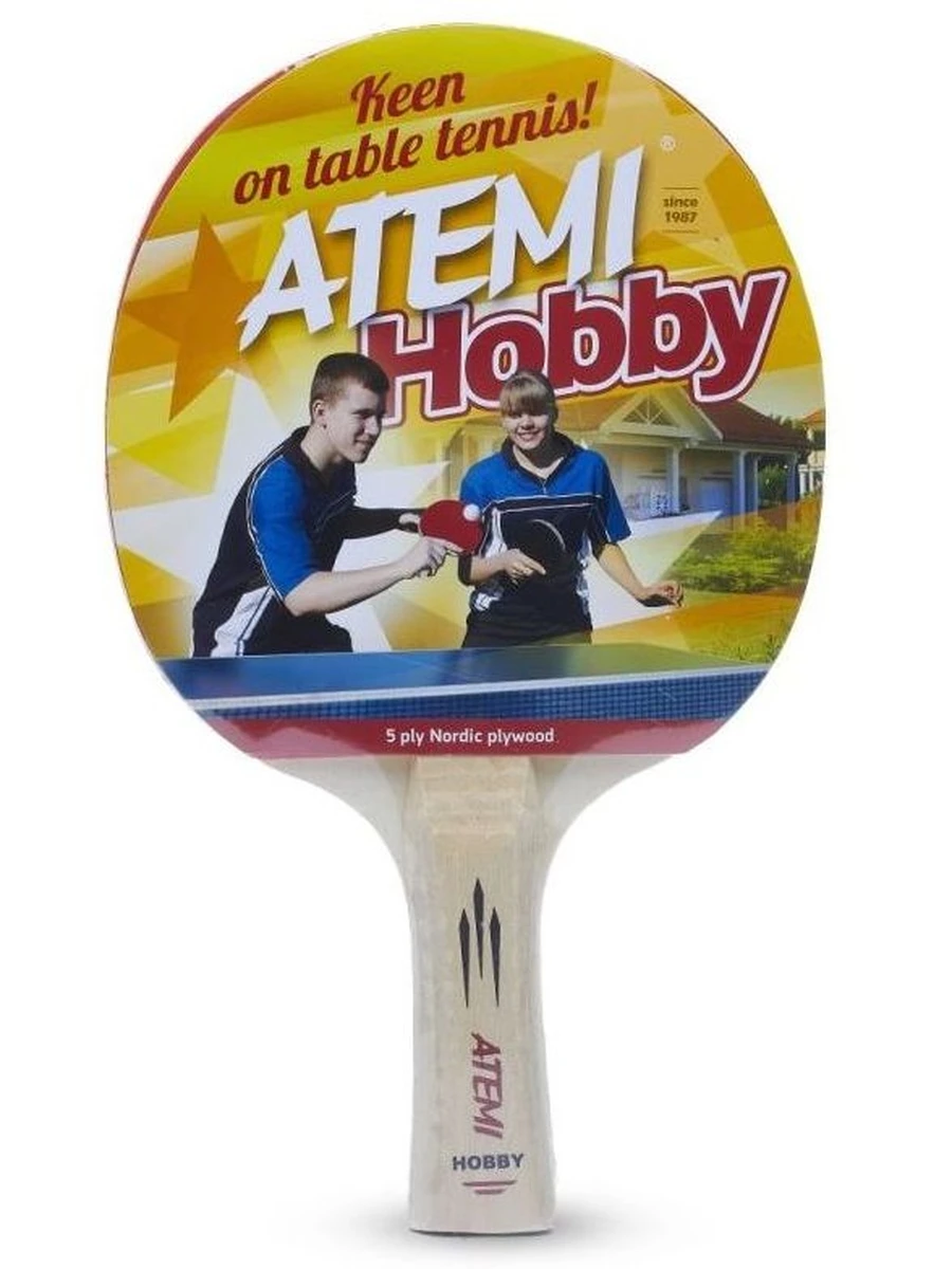 Atemi Набор для настольного тенниса HOBBY SM (2ракетки+3мяча*+чехол)