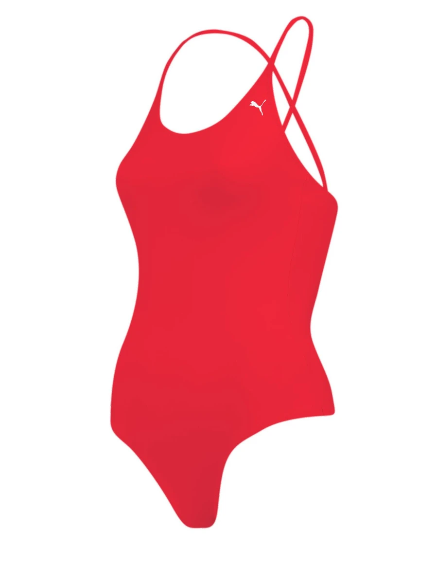 Puma Купальник совмещённый женский SWIM WOMEN V-NECK CROSSBACK SWIMSUI