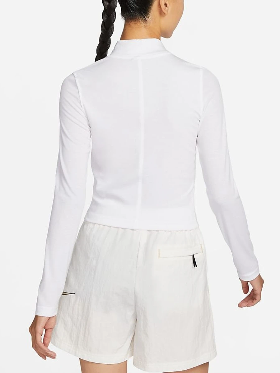 Nike Футболка с длинным рукавом женская NSW ESSNTL RIB MOCK LS TOP