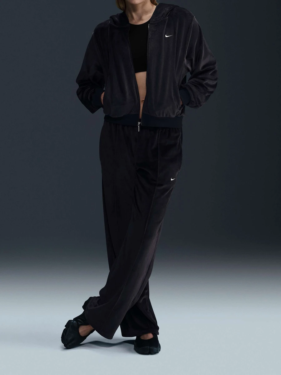 Nike Джемпер женский Nike Sportswear Chill Knit Loose Velour Full Zip Hoodie