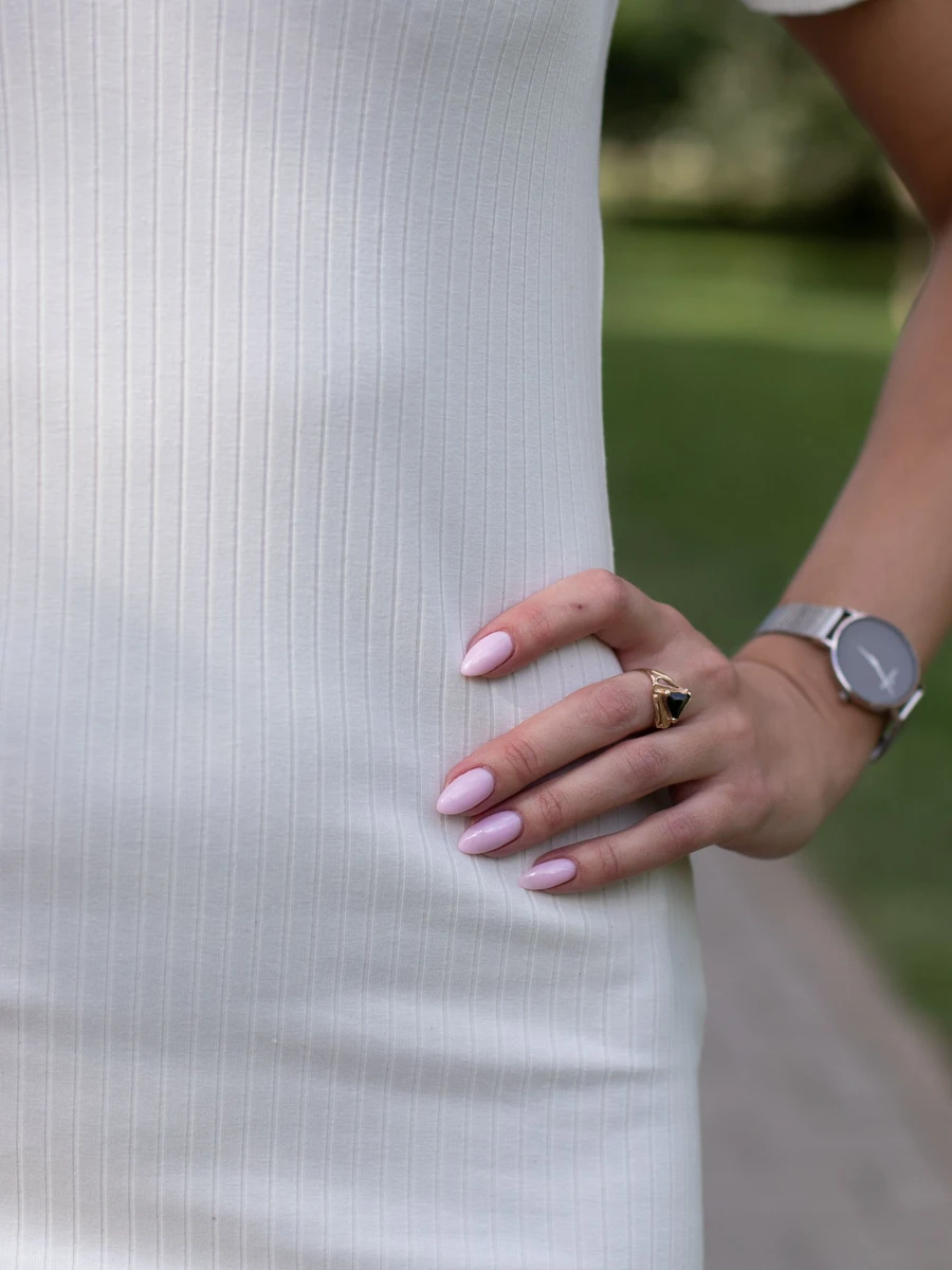 Puma Платье женское CLASSICS RIBBED V-COLLAR DRESS