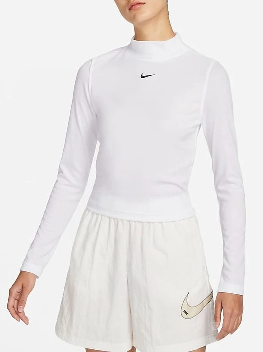 Nike Футболка с длинным рукавом женская NSW ESSNTL RIB MOCK LS TOP
