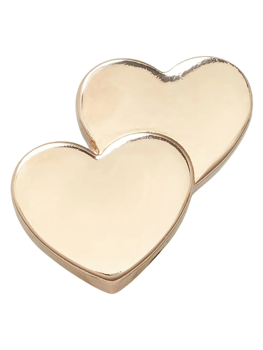 Crocs Джиббитс GOLD DOUBLE HEART