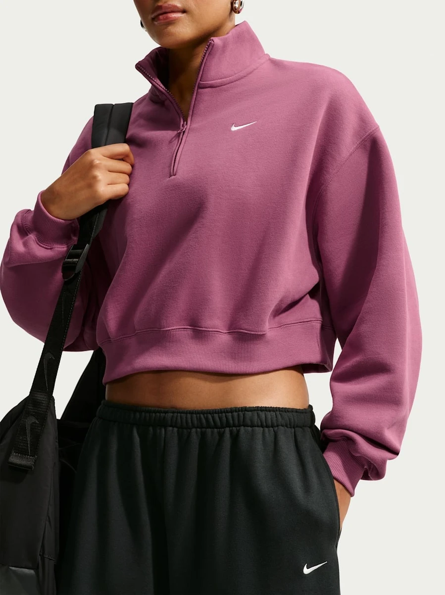 Nike Джемпер женский W NK STDO FLC MW OS CROP QZ