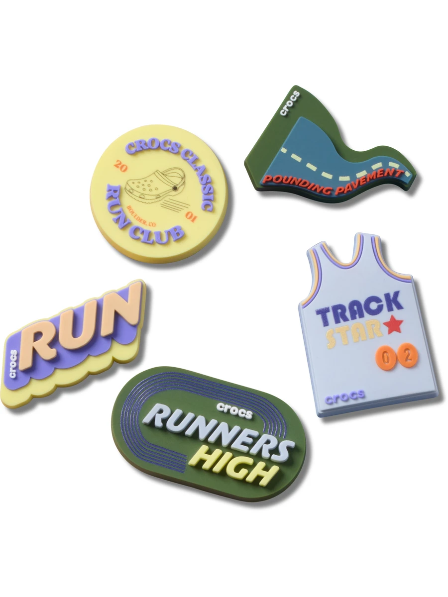 Crocs Набор джиббитс CROCS RUN CLUB (5шт.)