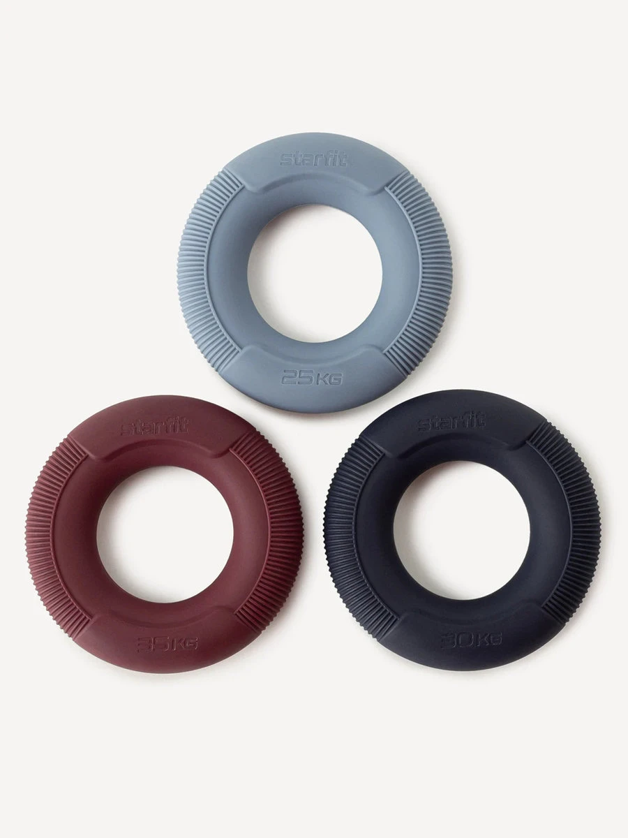 Starfit Набор эспандеров кистевых Кольцо, d=8,8 см, 25, 30, 35 кг, 3 шт.