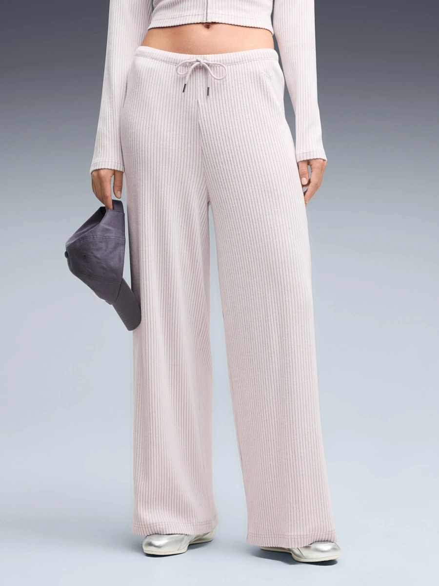 Puma Брюки женские ESS RIBBED WIDE LEG SOFT TOUCH PANTS OP