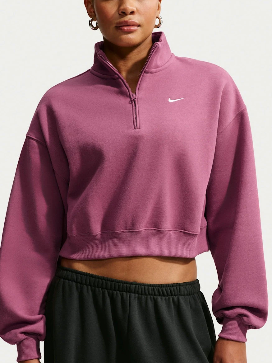Nike Джемпер женский W NK STDO FLC MW OS CROP QZ