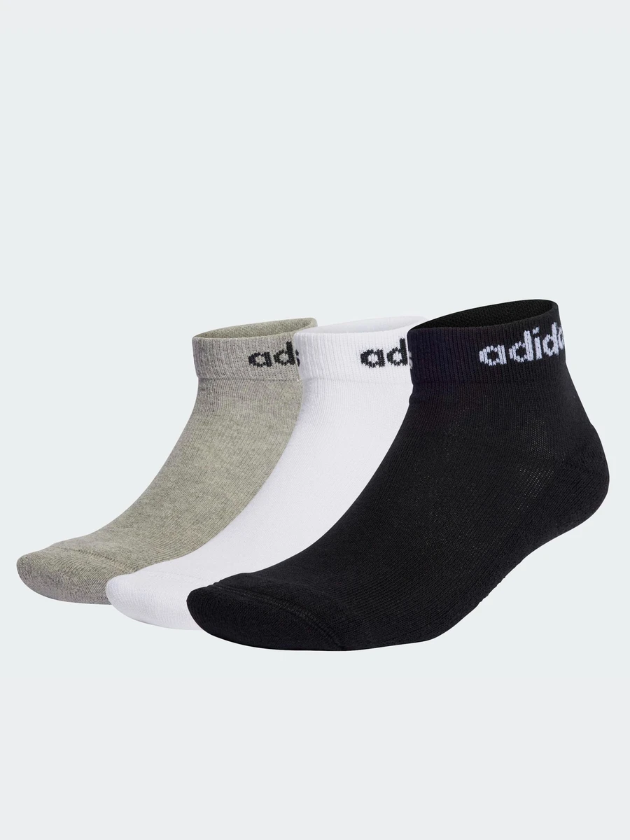 Adidas Носки LINEAR ANKLE CUSHIONED SOCKS 3P (3 пары)