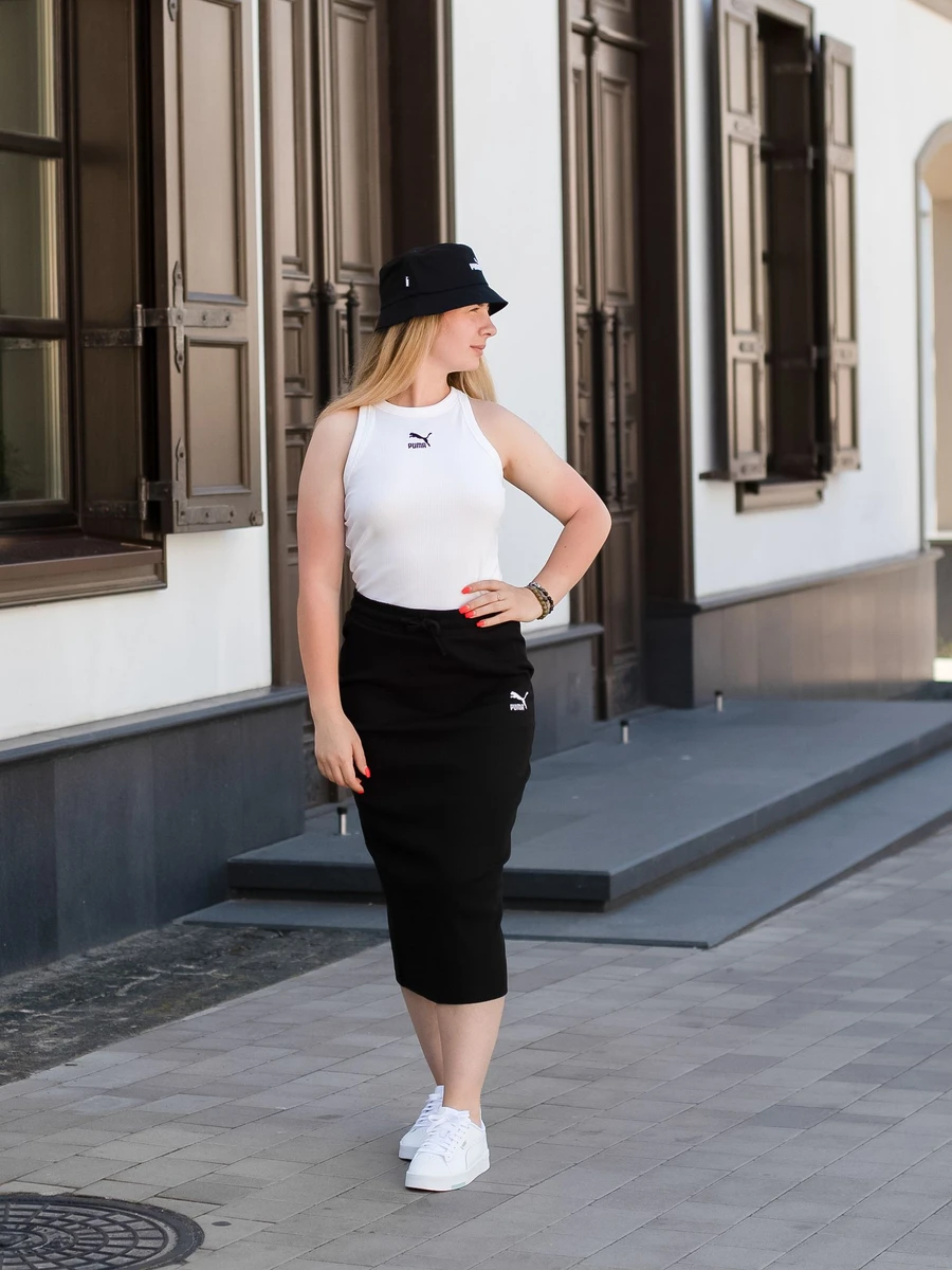 Puma Юбка женская CLASSICS RIBBED MIDI SKIRT