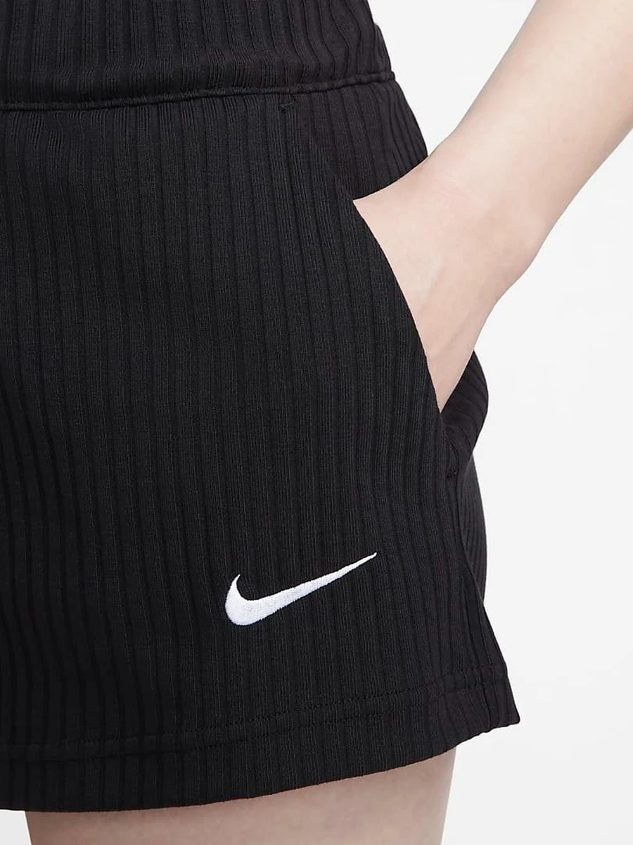 Nike Шорты женские NSW RIB JRSY HR SHORT