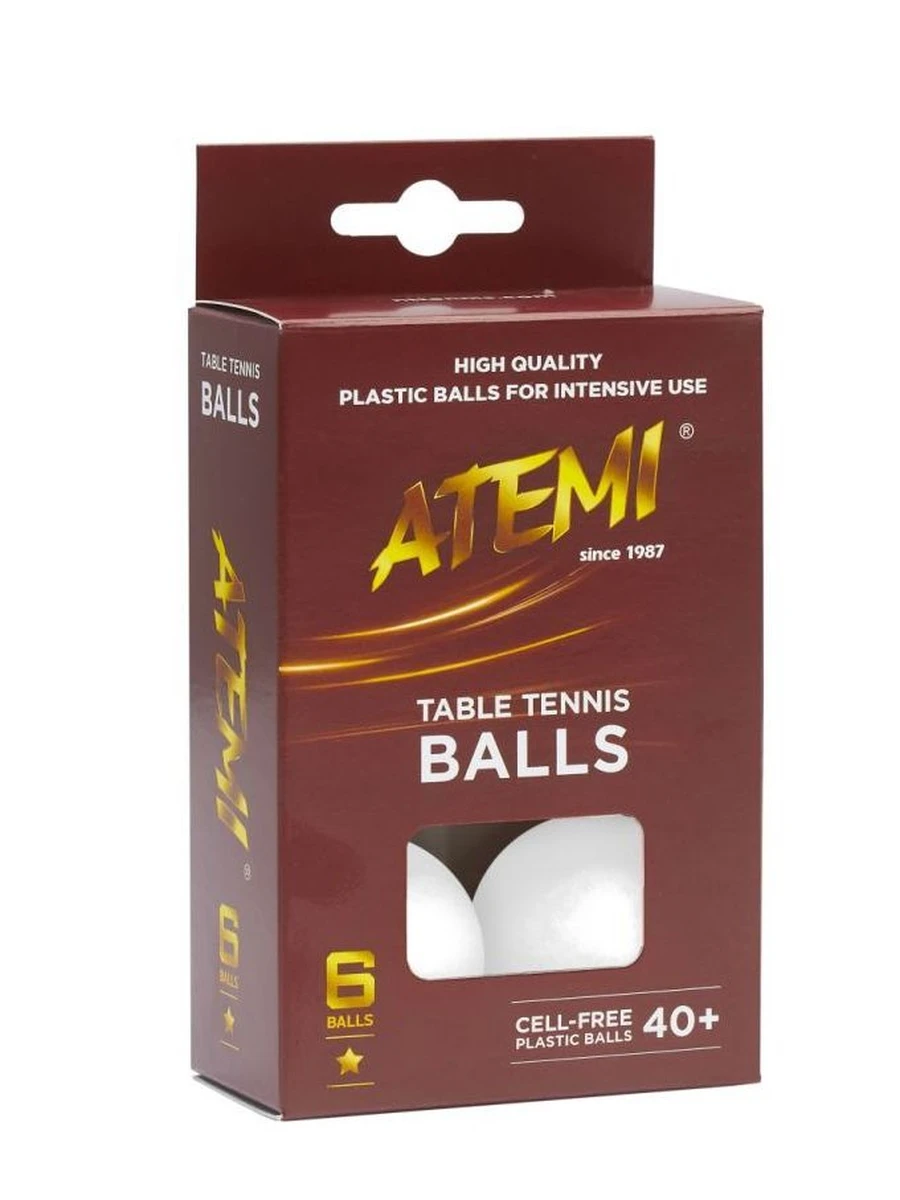 Atemi Мячи для настольного тенниса 1*, 6 шт.