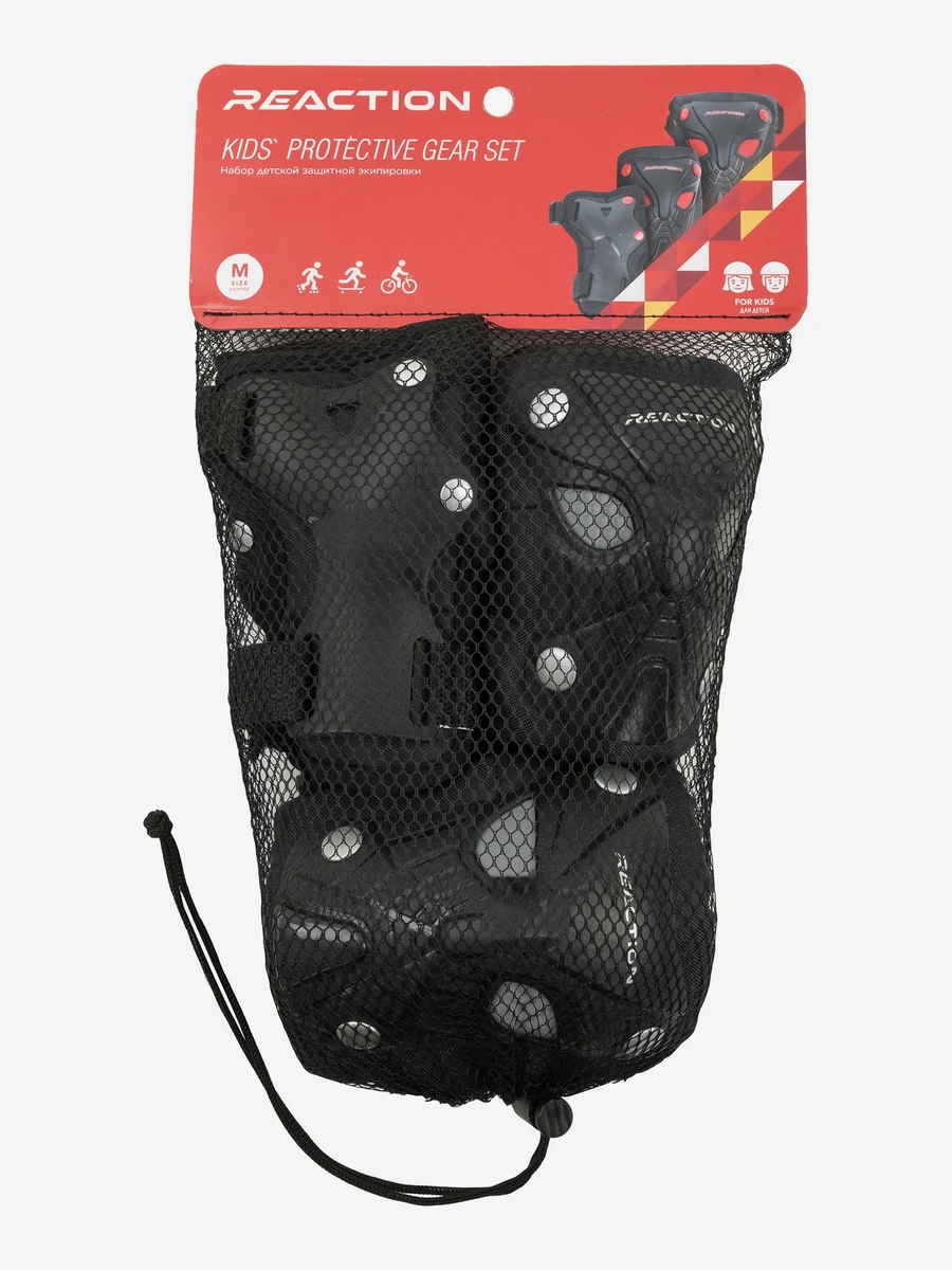 REACTION Комплект защиты подростковый: наколенник (2шт), налокотник(2шт), защита запястий (2шт)