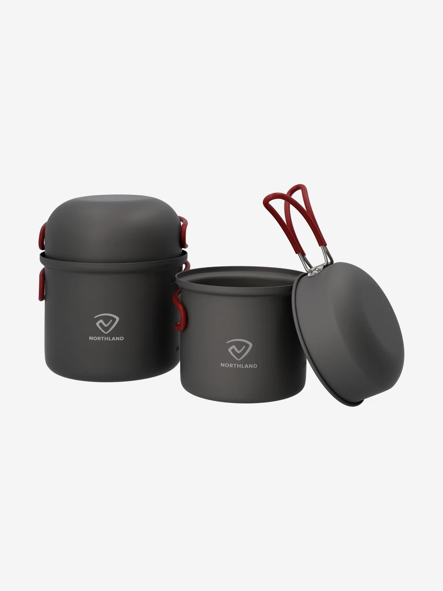 NORTHLAND Набор посуды: котелок 2 шт, миска 2 шт