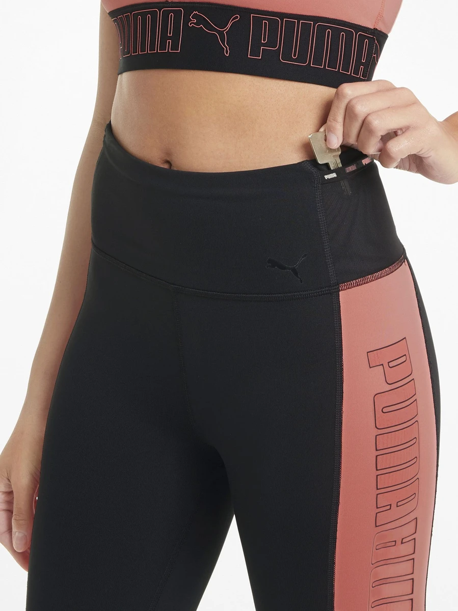 Puma Леггинсы женские TRAIN LOGO BLOCK HIGH WAIST 7/8