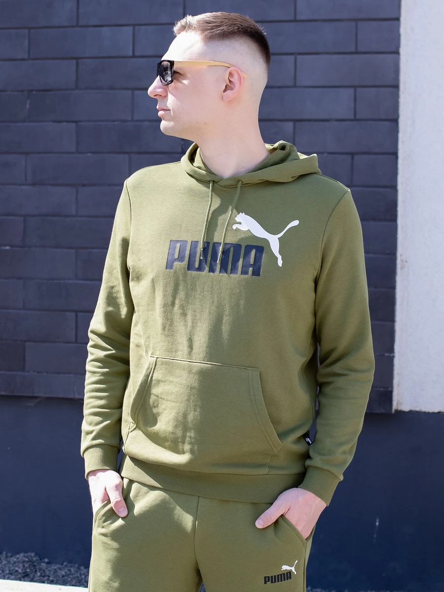 Puma Джемпер мужской ESS+ 2 COL BIG LOGO HOODIE TR