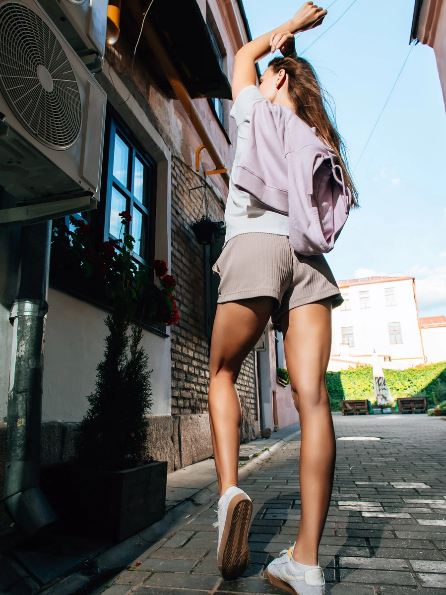 Nike Шорты женские NSW RIB JRSY HR SHORT