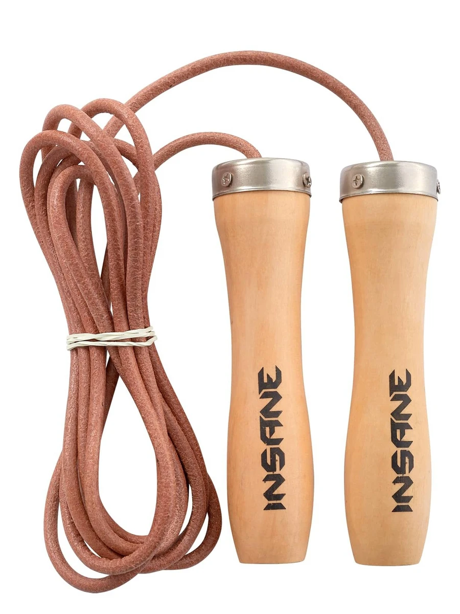 INSANE Скакалка с деревянными ручками, кожа, 2,8 м.