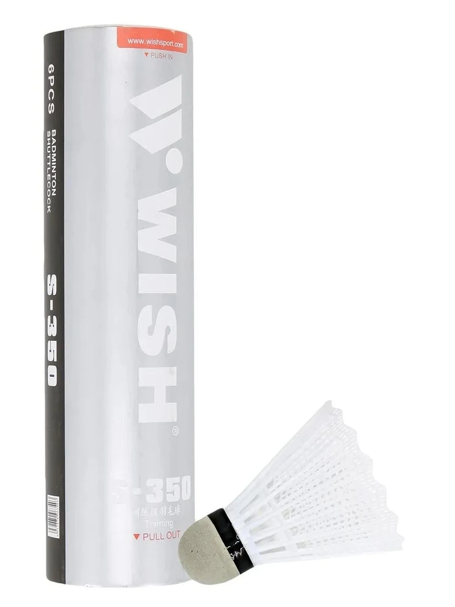 WISH Набор воланов для бадминтона , ПВХ (6 штук) 1/100
