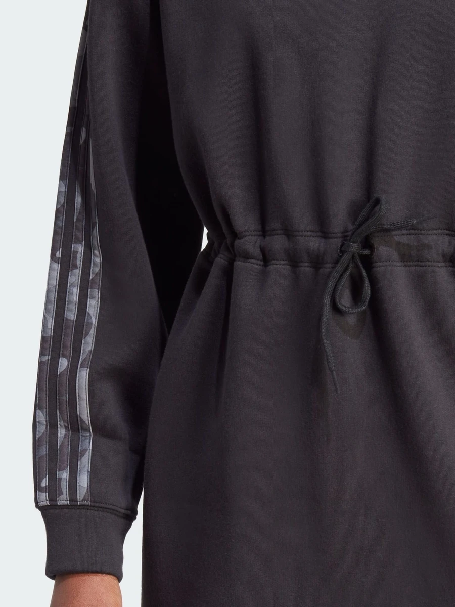 Adidas Платье женское FLORAL GRAPHIC 3-STRIPES FLEECE DRESS