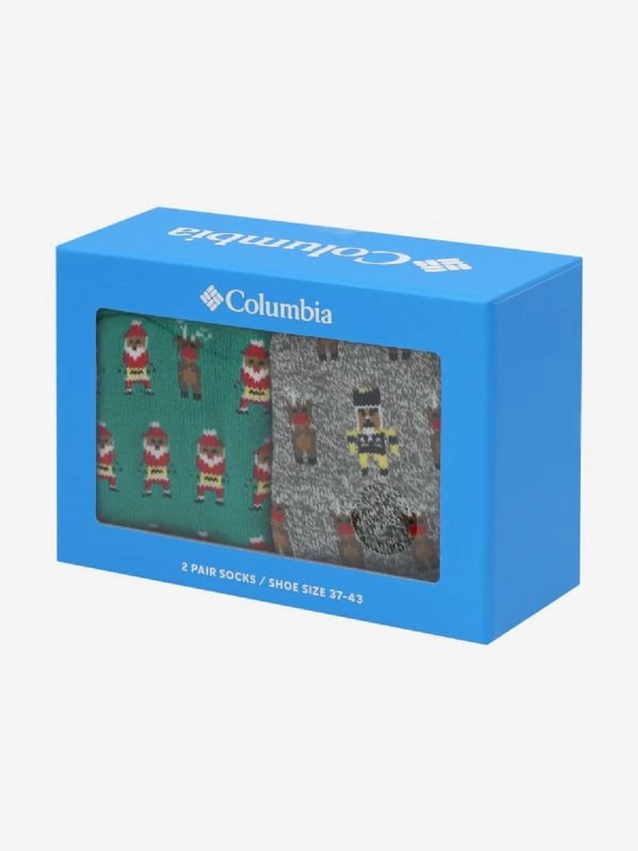Columbia Носки SANTA AND DEER THERMAL CREW BRUSHED 2PK GIFT BOX (2 пары)