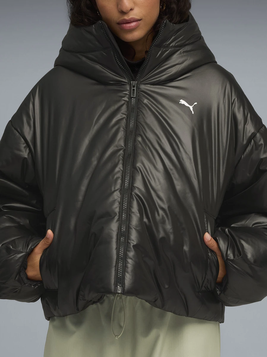 Puma Куртка утеплённая женская WARDROBE ESS SHINY HOODED PADDED JACKET