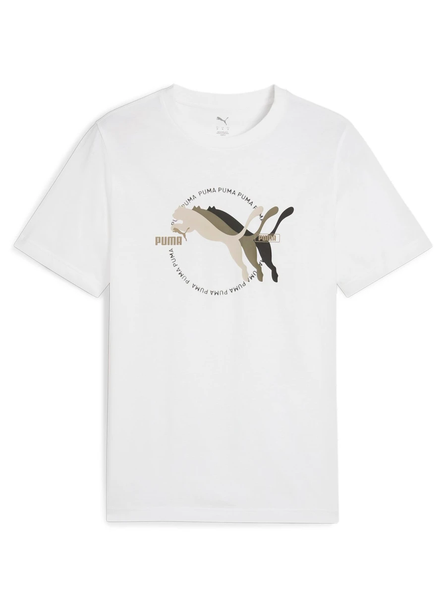 Puma Футболка мужская GRAPHICS MULTIPLE PUMA LOGO TEE