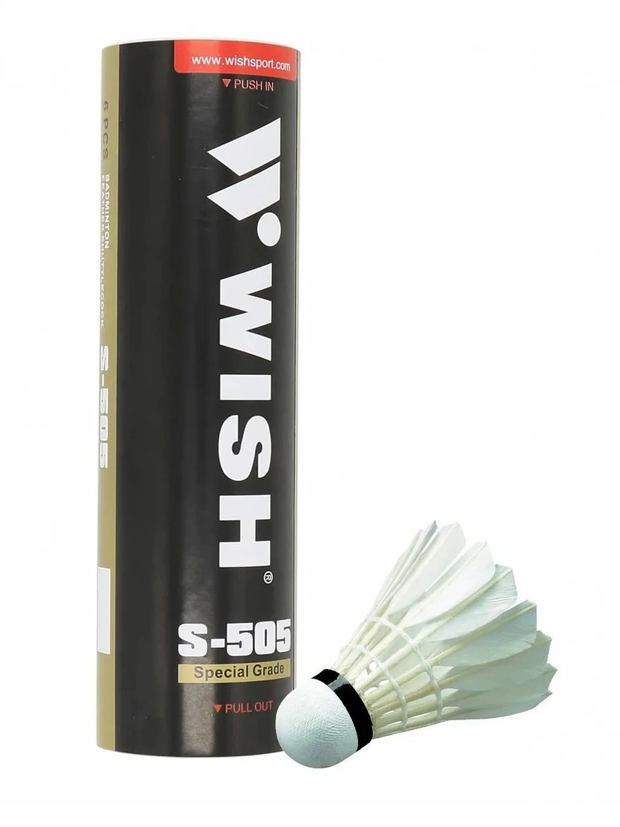 WISH Набор воланов для бадминтона , перо (6 штук)