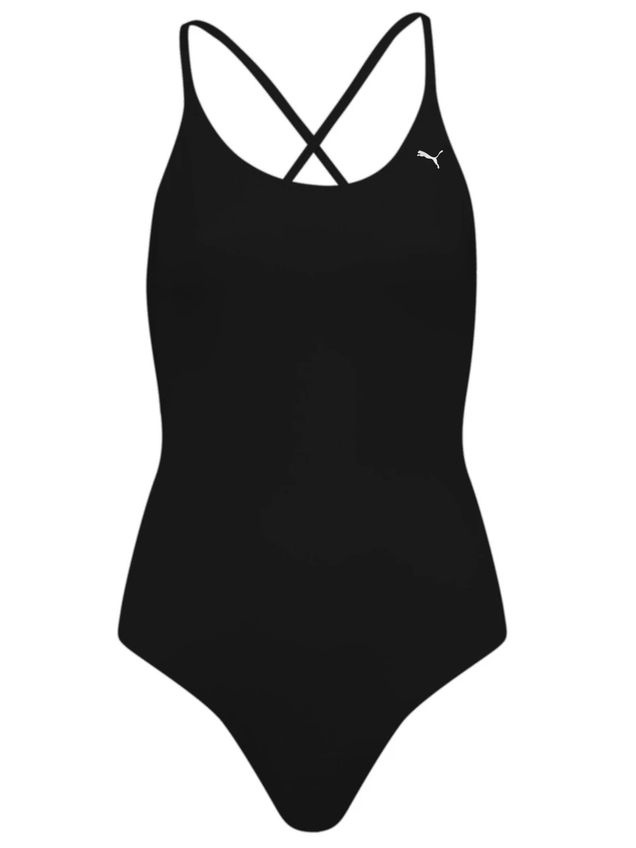 Puma Купальник совмещённый женский SWIM WOMEN V-NECK CROSSBACK SWIMSUI