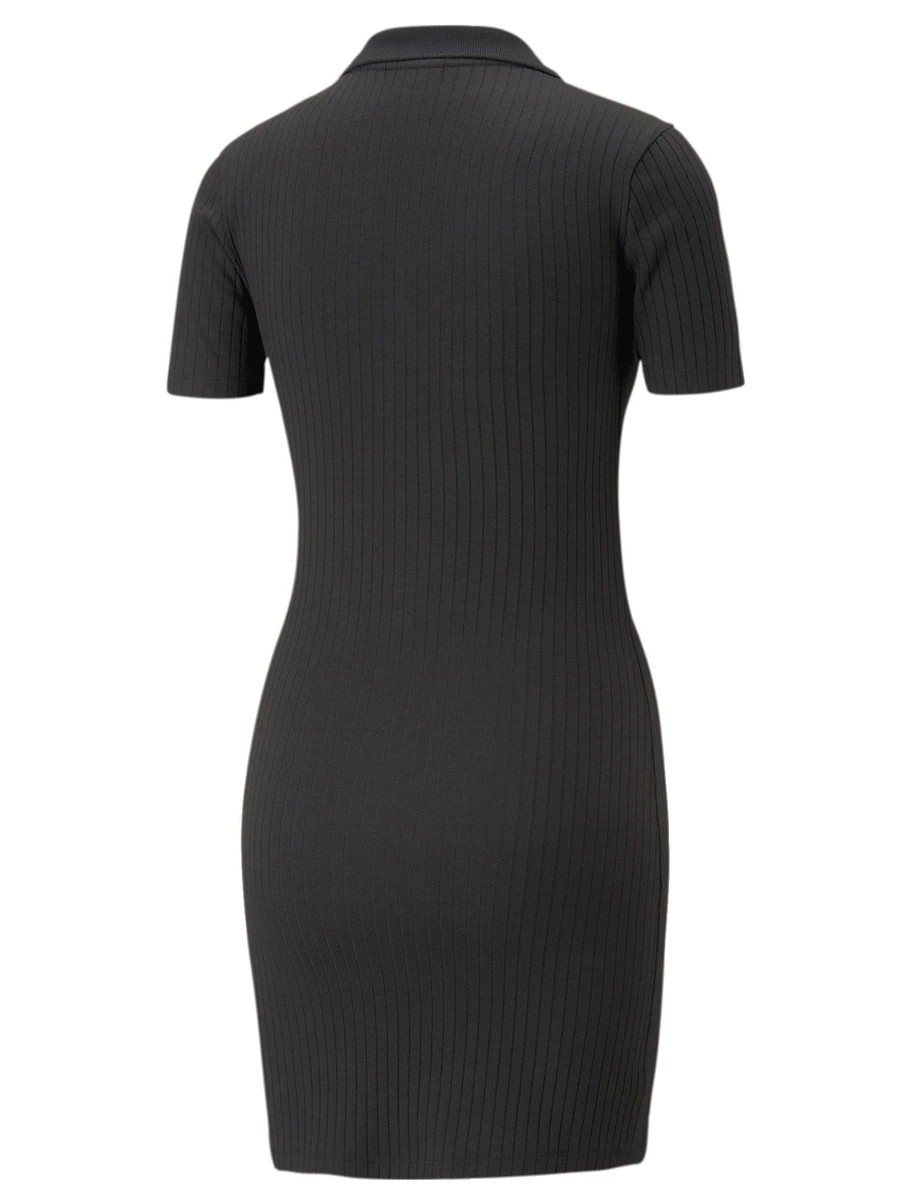 Puma Платье женское CLASSICS RIBBED V-COLLAR DRESS