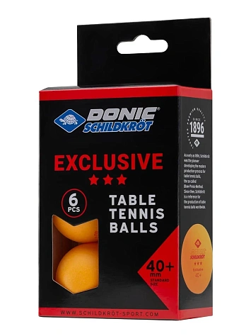 Donic Мячи для настольного тенниса 3* Exclusive (6 шт.)