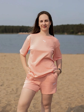 Puma Шорты женские ESS SMALL NO. 1 LOGO 5 HIGH-WAIST SHORTS TR (S)