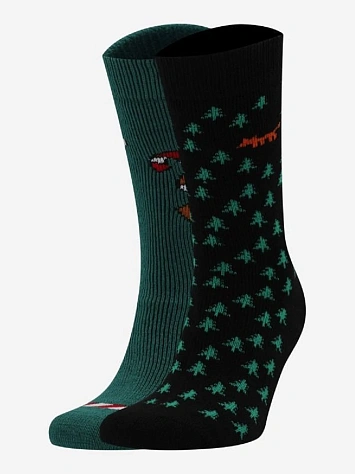 Columbia Носки CHRISTMAS COOKIE/TREES THERMAL CREW BRUSHED 2PK GIFT BOX (2 пары)