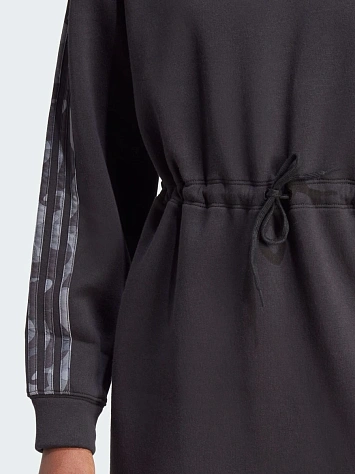 Adidas Платье женское FLORAL GRAPHIC 3-STRIPES FLEECE DRESS
