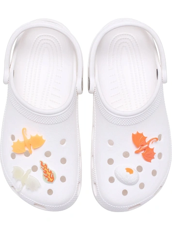 Crocs Набор джиббитс GLOW IN THE DARK DRAGON (5шт.)