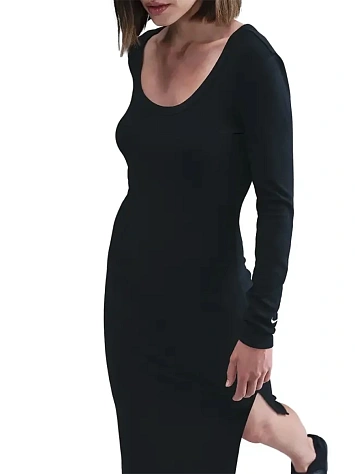 Nike Платье женское NSW NK CHLL KNT LS MIDI DRSS