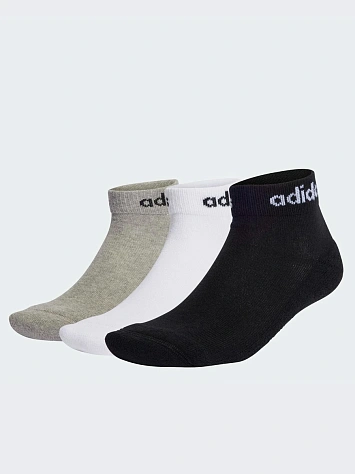 Adidas Носки LINEAR ANKLE CUSHIONED SOCKS 3P (3 пары)