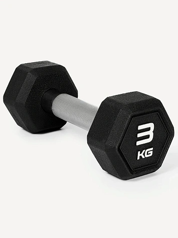 Starfit Гантель гексагональная 3кг, обрезиненная