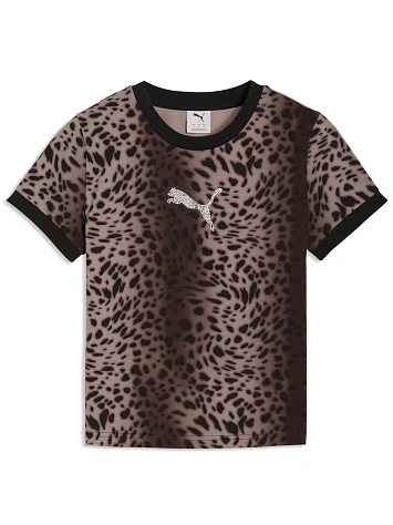 Puma Футболка женская ESS GRAPHICS LEO LUXE BEDAZZLED SLIM TEE