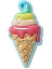 Crocs Джиббитс WAFFLE ICE CREAM CONE [мультицвет]