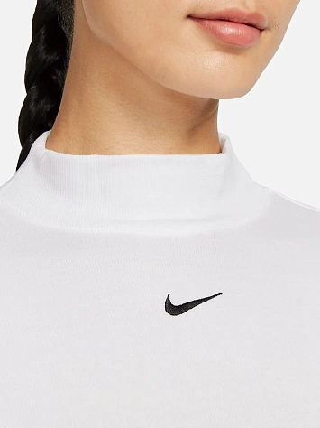 Nike Футболка с длинным рукавом женская NSW ESSNTL RIB MOCK LS TOP